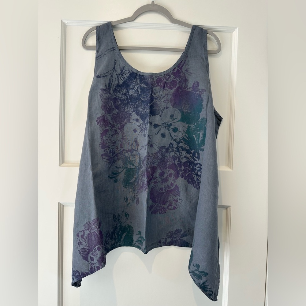 Blue Fish Linen Tank in River Mist - NWT!